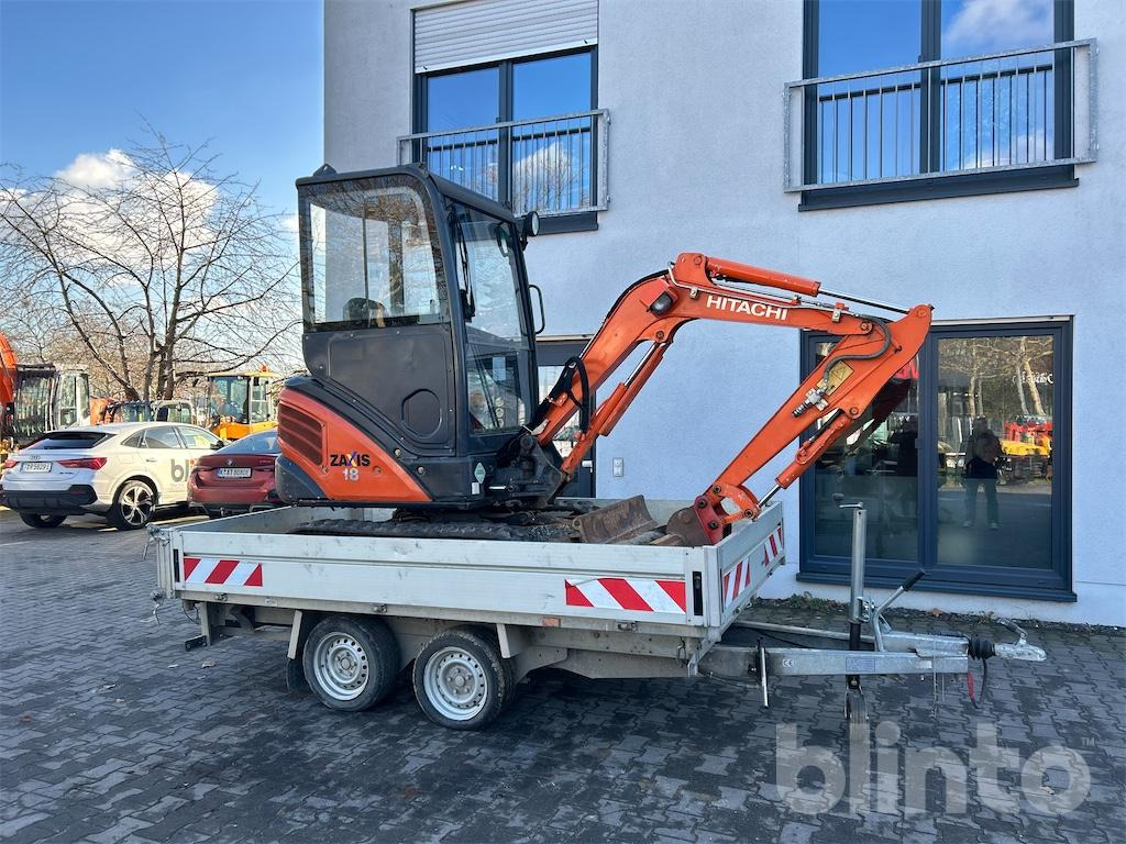 Hitachi Zaxis 18 CLR - Meyer Fahrzeugbau - Dreiseitenkipper 3,5 t - Minigravemaskine: billede 2 Hitachi Zaxis 18 CLR - Meyer Fahrzeugbau - Dreiseitenkipper 3,5 t - Minigravemaskine: billede 2