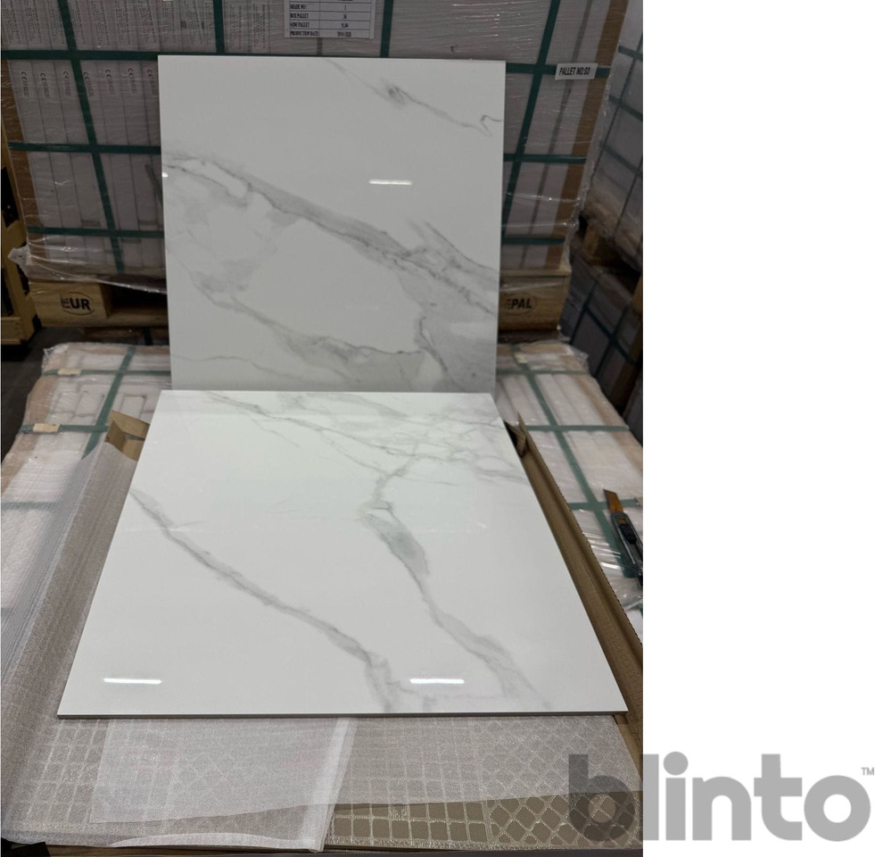 Vit marmor - 200 m2 - 600x600 mm - Bygningsudstyr: billede 1 Vit marmor - 200 m2 - 600x600 mm - Bygningsudstyr: billede 1