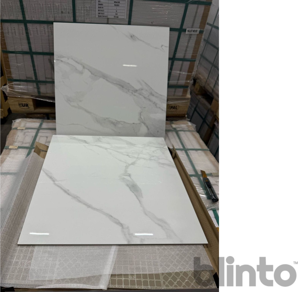Vit marmor - 200 m2 - 600x600 mm - Bygningsudstyr: billede 2 Vit marmor - 200 m2 - 600x600 mm - Bygningsudstyr: billede 2