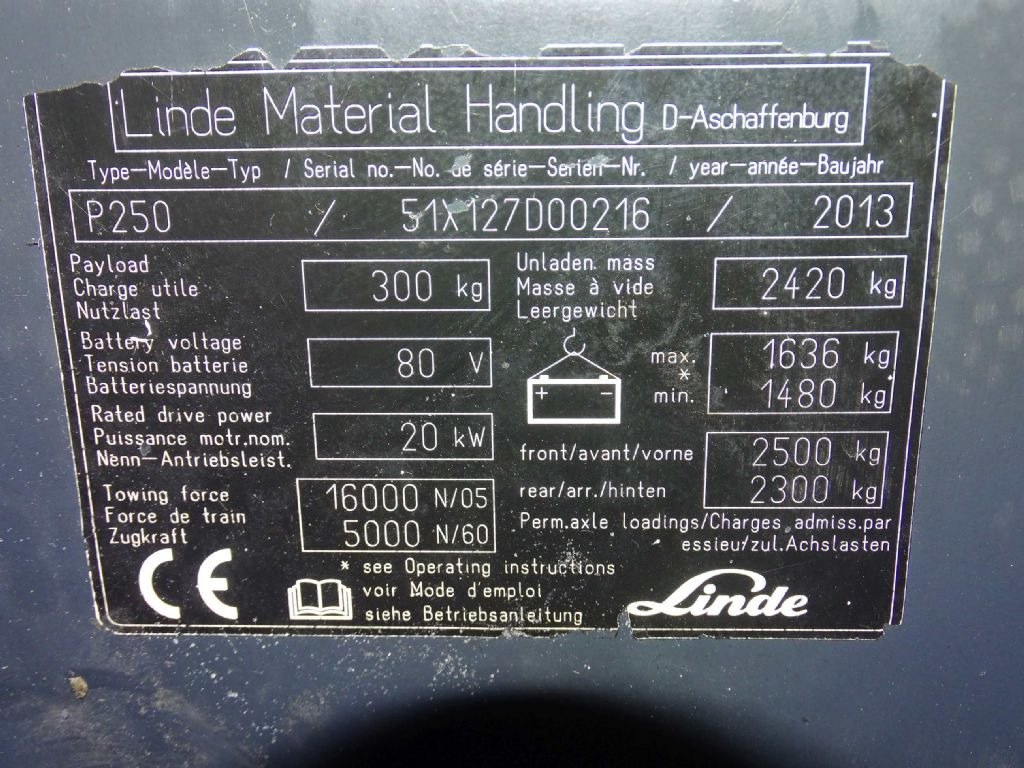 Linde P250 - Elektrisk trækker: billede 5 Linde P250 - Elektrisk trækker: billede 5