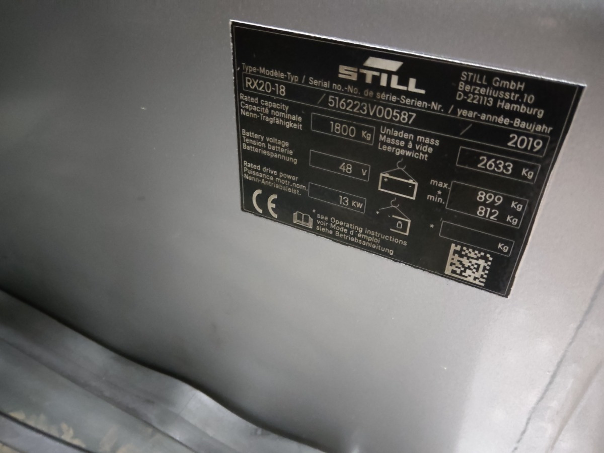 Still RX20-18 - El gaffeltruck: billede 5 Still RX20-18 - El gaffeltruck: billede 5