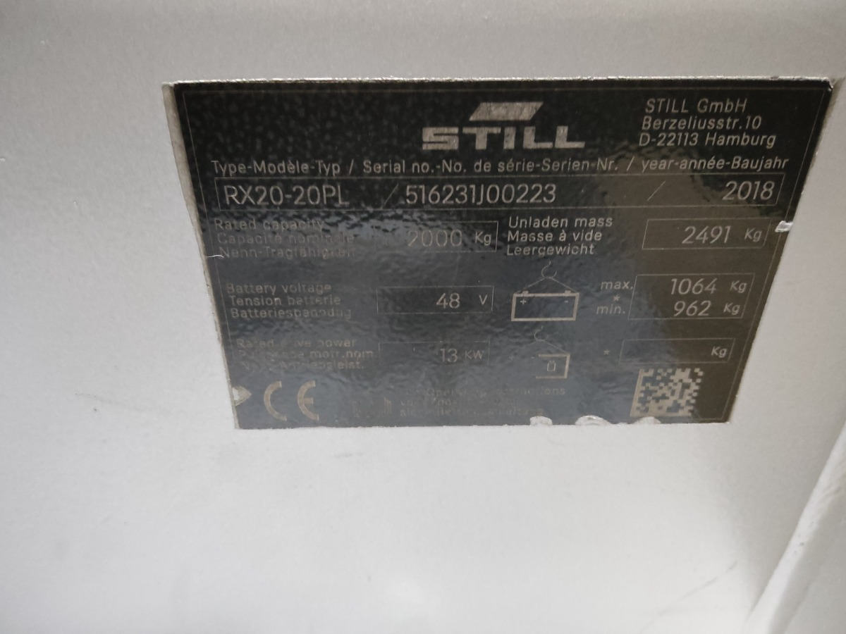Still RX20-20PL/BRONZE - El gaffeltruck: billede 5 Still RX20-20PL/BRONZE - El gaffeltruck: billede 5