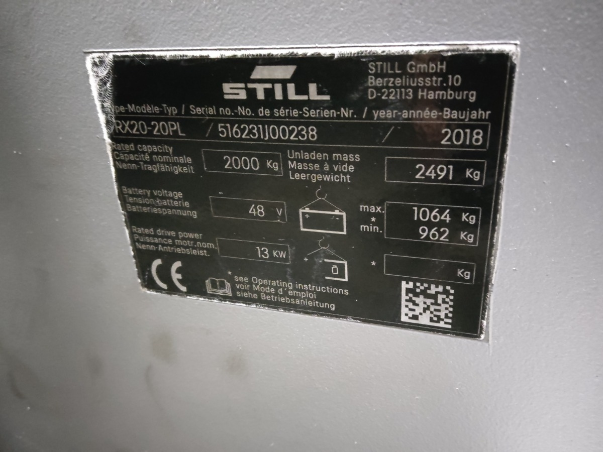 Still RX20-20PL - El gaffeltruck: billede 5 Still RX20-20PL - El gaffeltruck: billede 5