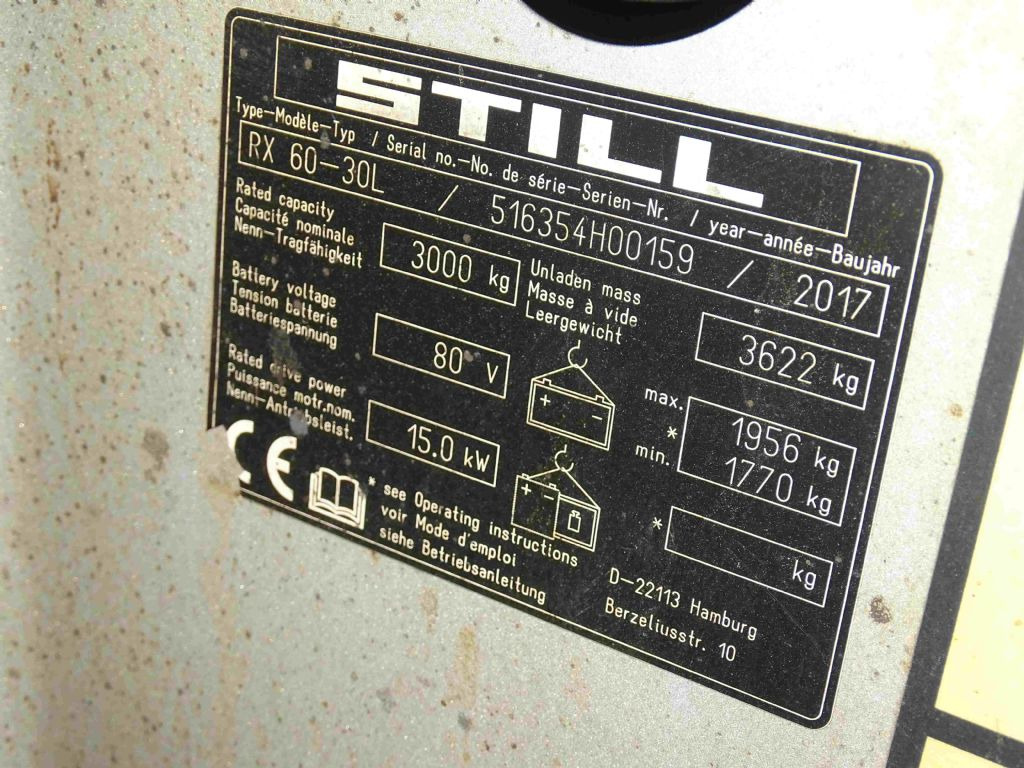 Still RX60-30L - El gaffeltruck: billede 5 Still RX60-30L - El gaffeltruck: billede 5