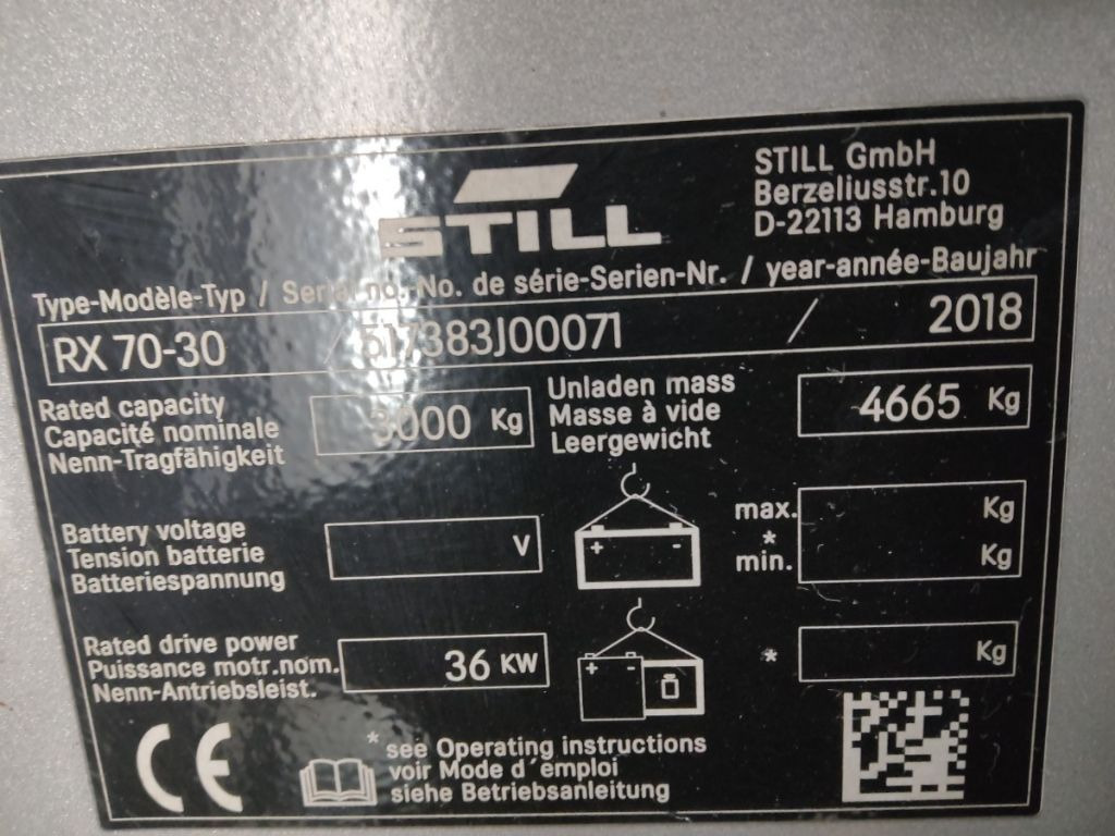 Still RX70-30 - Diesel gaffeltruck: billede 5 Still RX70-30 - Diesel gaffeltruck: billede 5