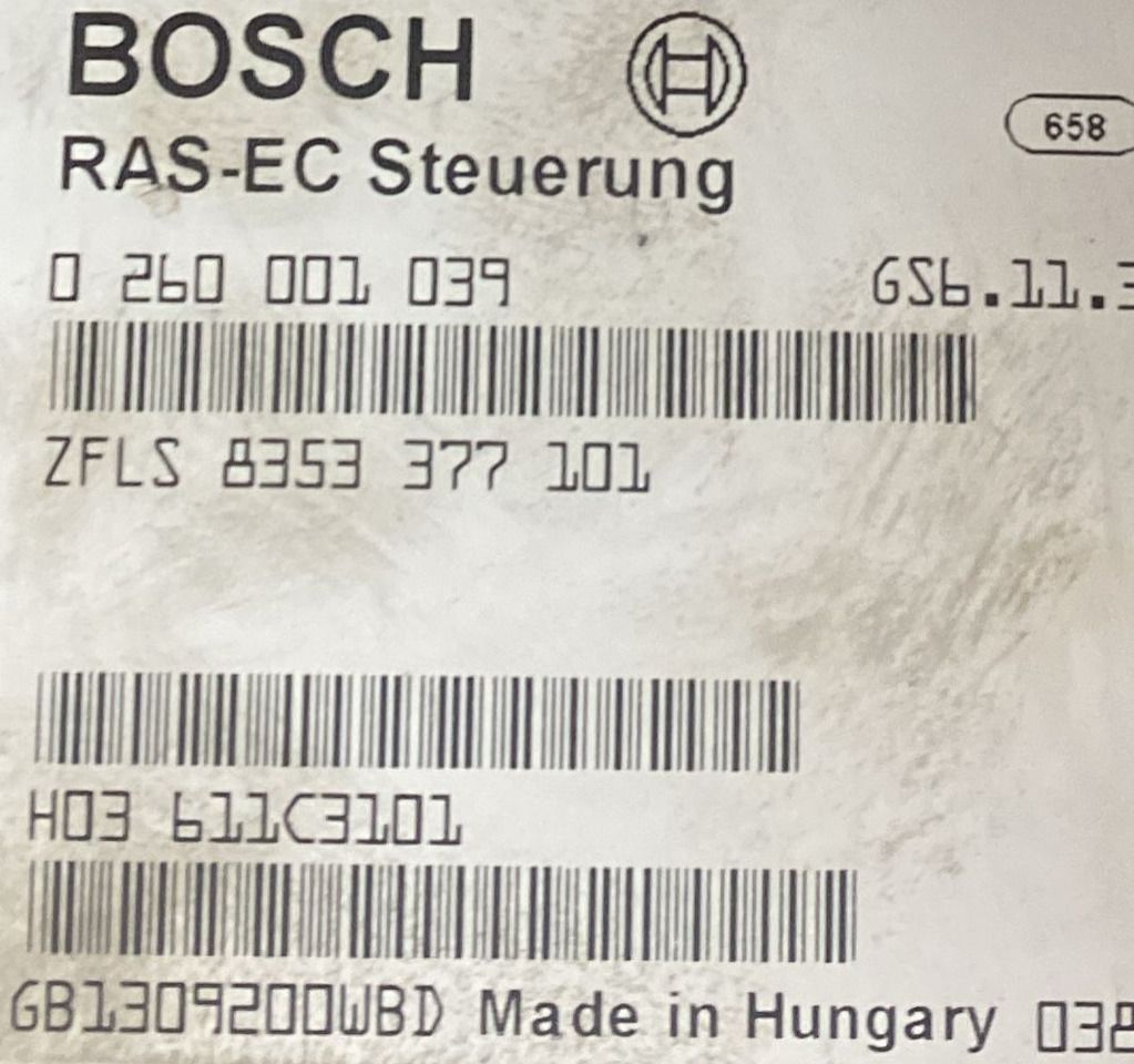 BOSCH MAN RAS-EC 0260001039 - Kontrol blok: billede 3 BOSCH MAN RAS-EC 0260001039 - Kontrol blok: billede 3