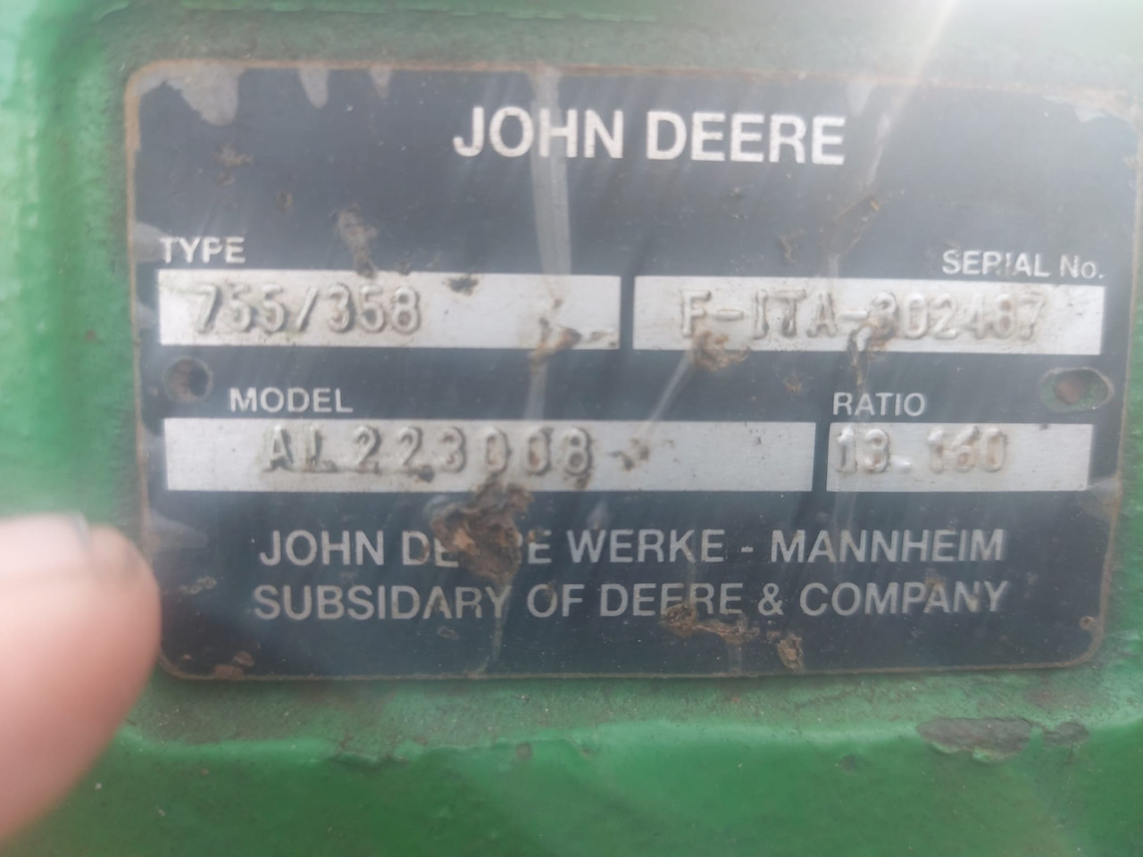 JOHN DEERE FRONT AXLE AL223008 - Aksel og reservedele for Landbrugsmaskine: billede 3 JOHN DEERE FRONT AXLE AL223008 - Aksel og reservedele for Landbrugsmaskine: billede 3