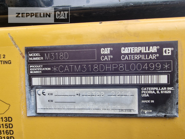 Cat M318D - Hjulgravemaskine: billede 2 Cat M318D - Hjulgravemaskine: billede 2