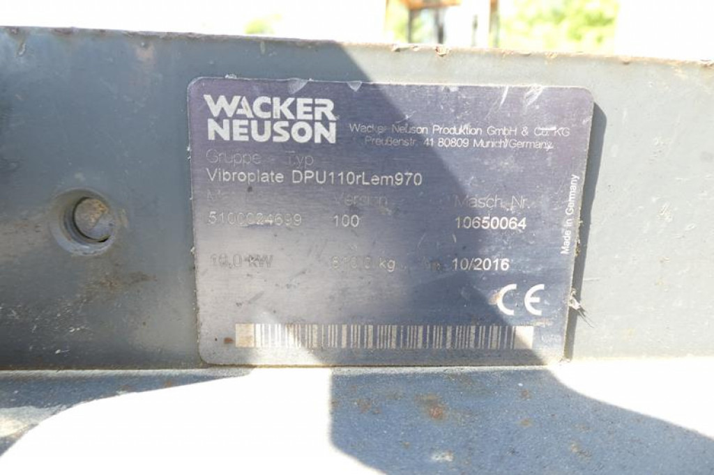 Wacker Neuson SE Rüttelplatte DPU 110rLem970 Baumaschine inkl. Fernbedienung - Entreprenørmaskin: billede 4 Wacker Neuson SE Rüttelplatte DPU 110rLem970 Baumaschine inkl. Fernbedienung - Entreprenørmaskin: billede 4